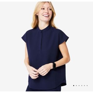 EUC Figs Rafaela™ Oversized Scrub Top Large, Navy Blue, L